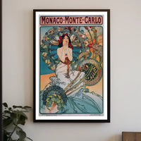 Monte Carlo Vintage Travel Art Poster