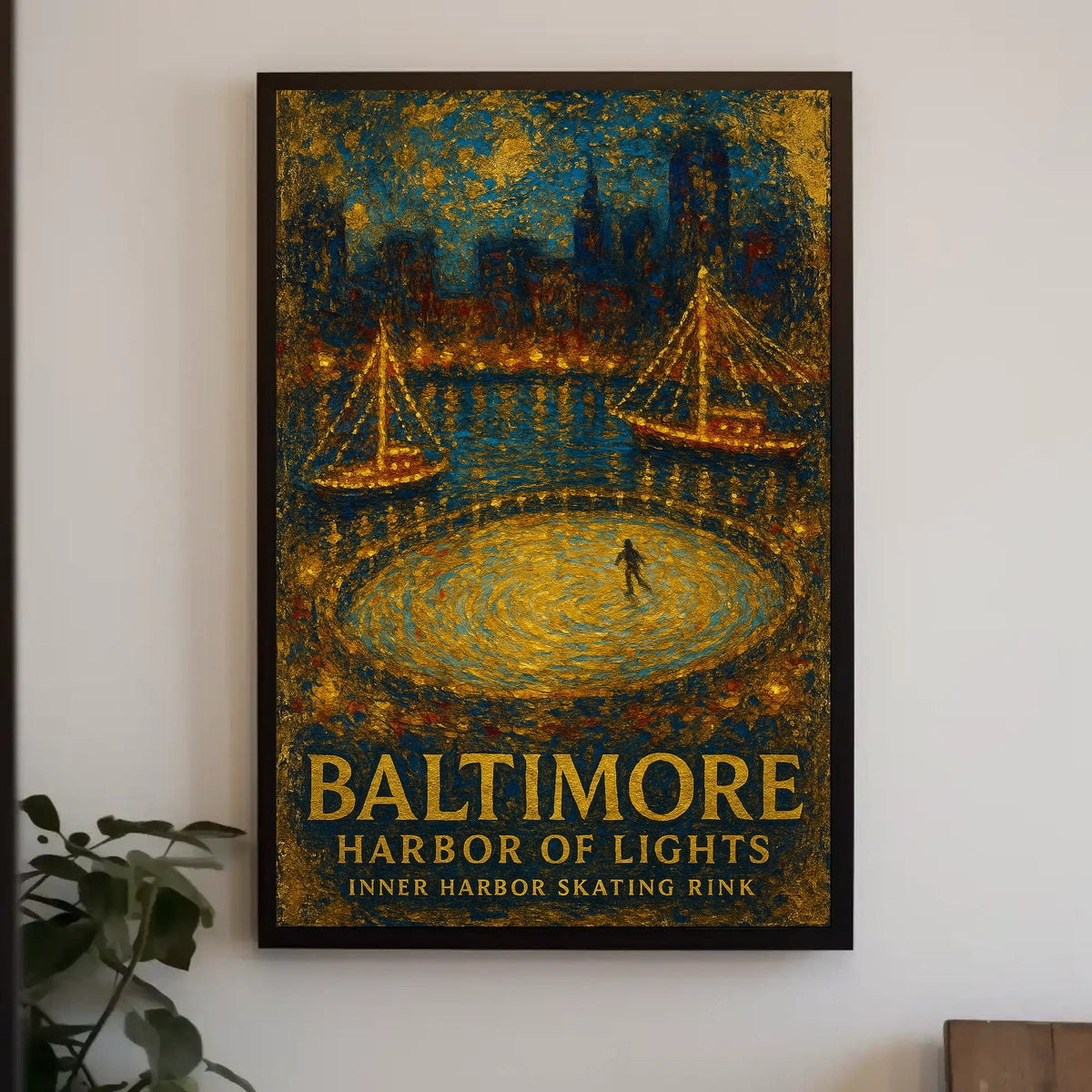 Baltimore Harbor Of Lights Poster