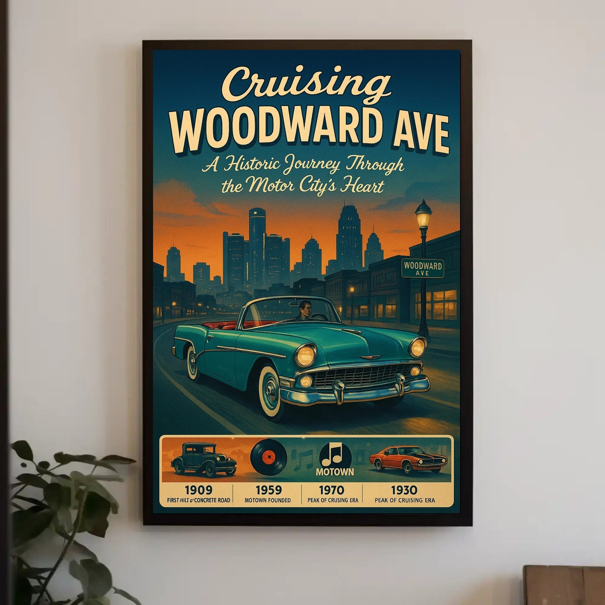Cruising Woodward Ave Poster PosterGoat