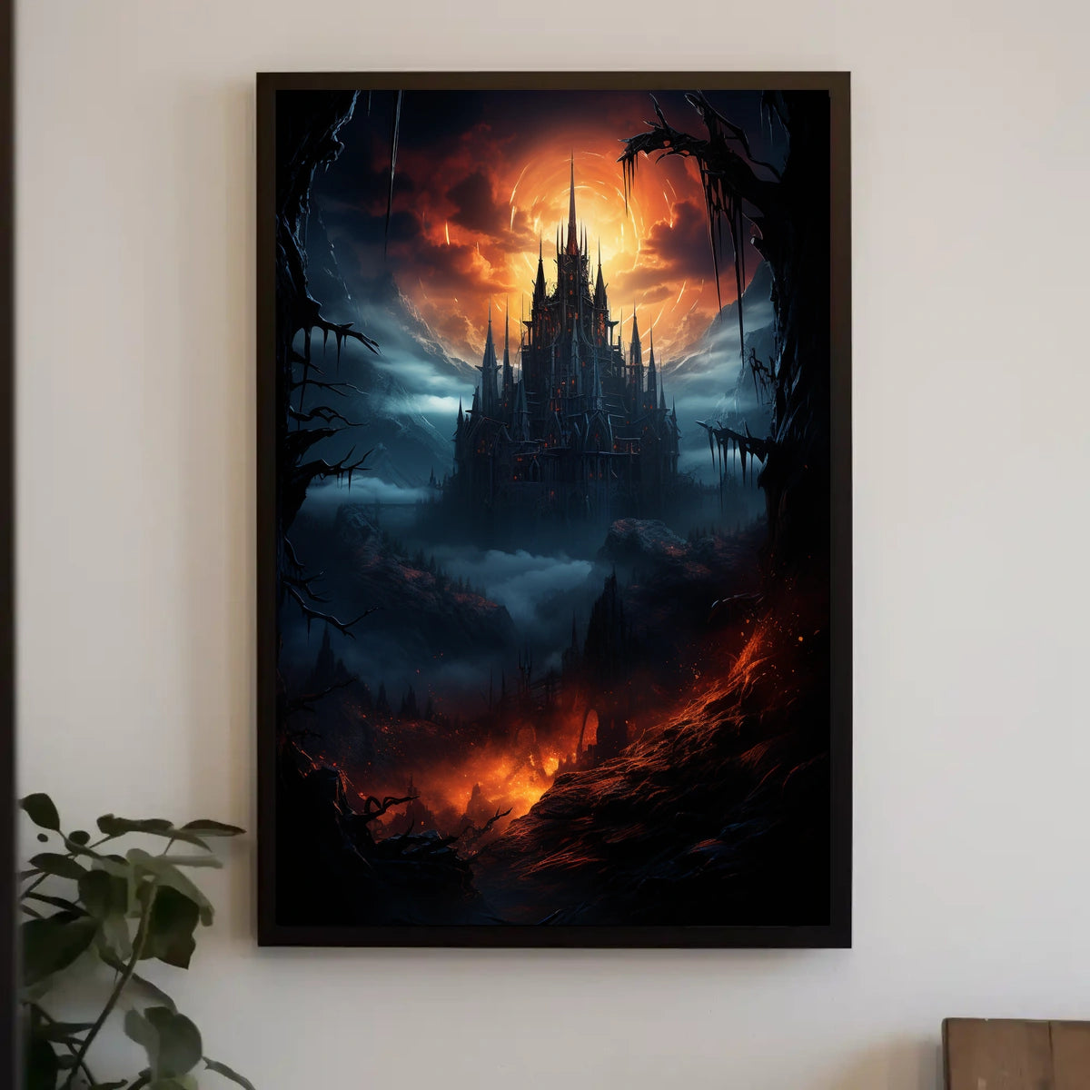 Gothic Castle Dark Fantasy Art Poster Print