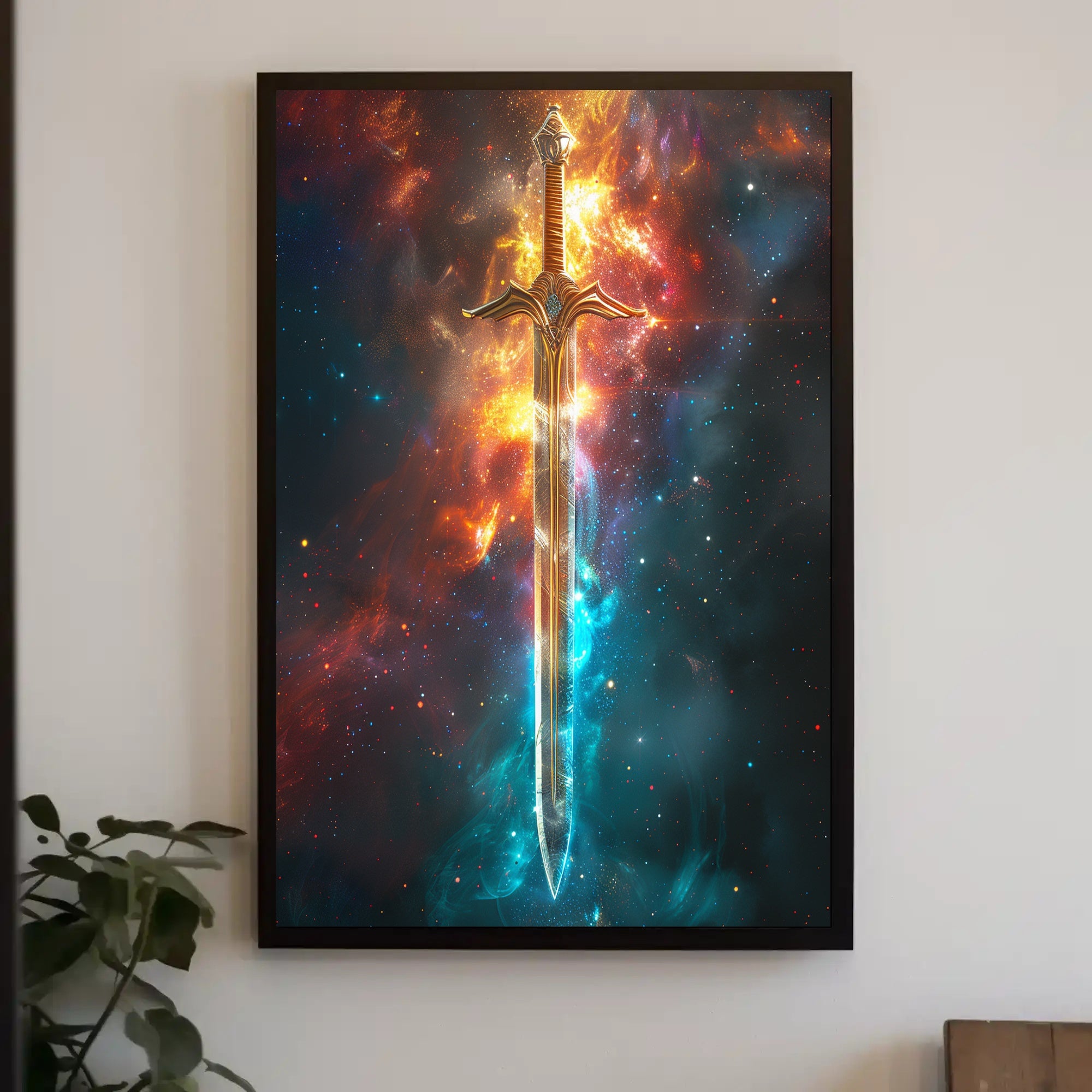 Cosmic Sword of Destiny Art Print Poster for Home Decor PosterGoat