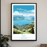 Majestic Swiss Alps Scenic Rigi Travel Poster