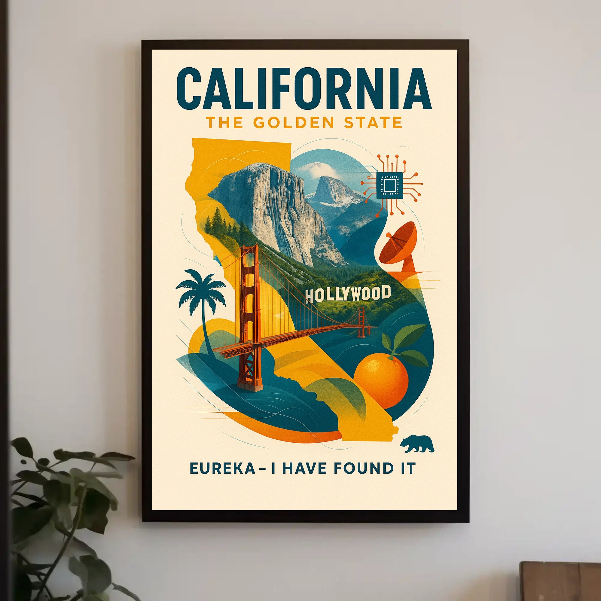 California Adventure: Vintage Travel Poster