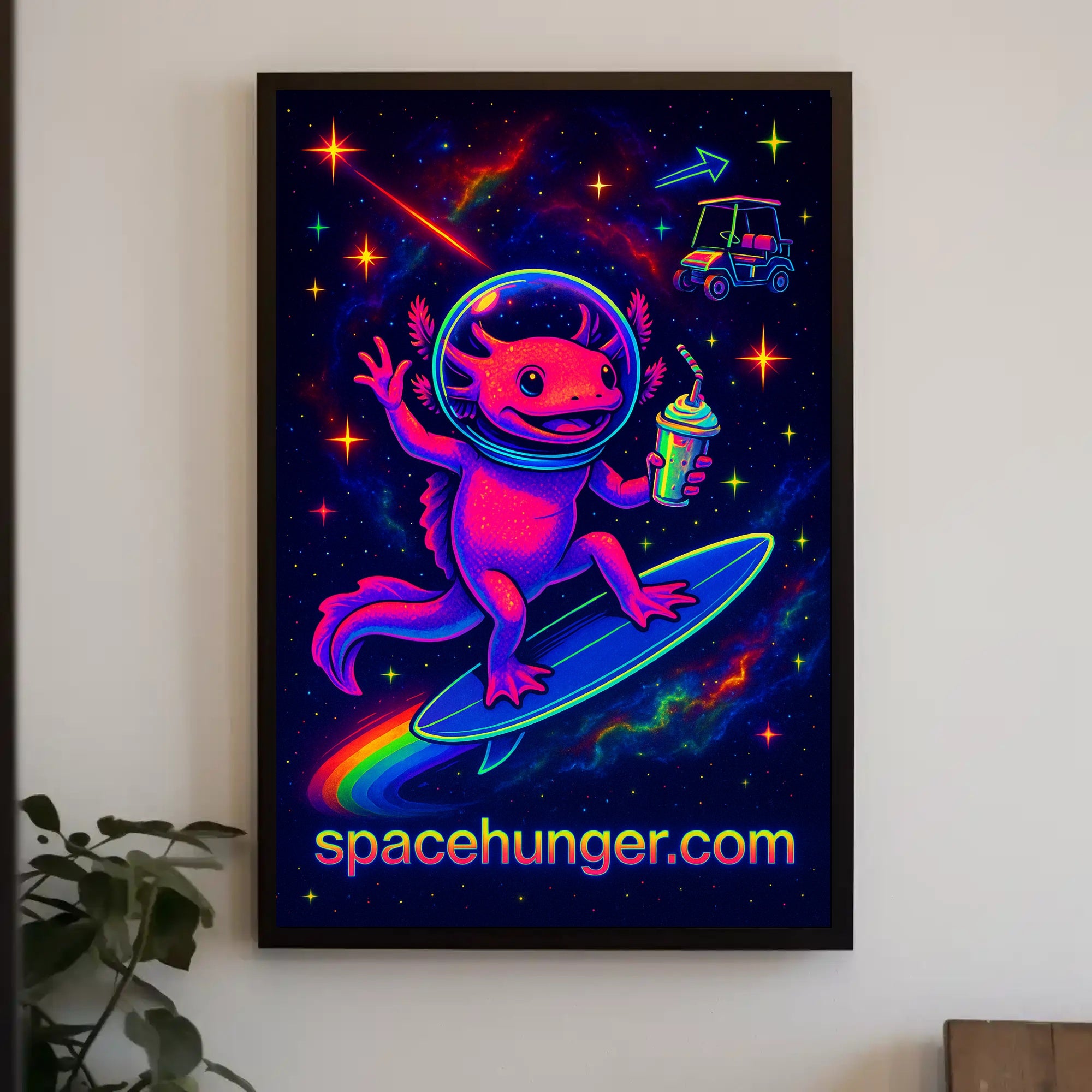 Axolotl Cosmic Adventure in Space or Astronomy Poster