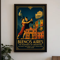 Buenos Aires Vintage Travel Poster Wall Art PosterGoat