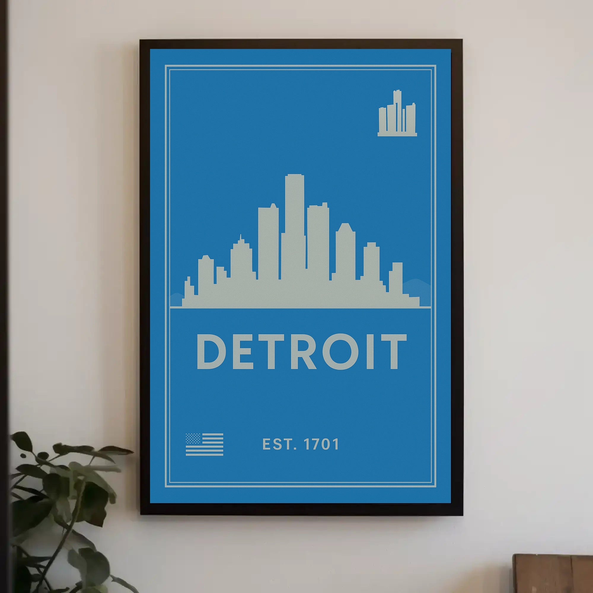 Detroit Skyline Poster PosterGoat