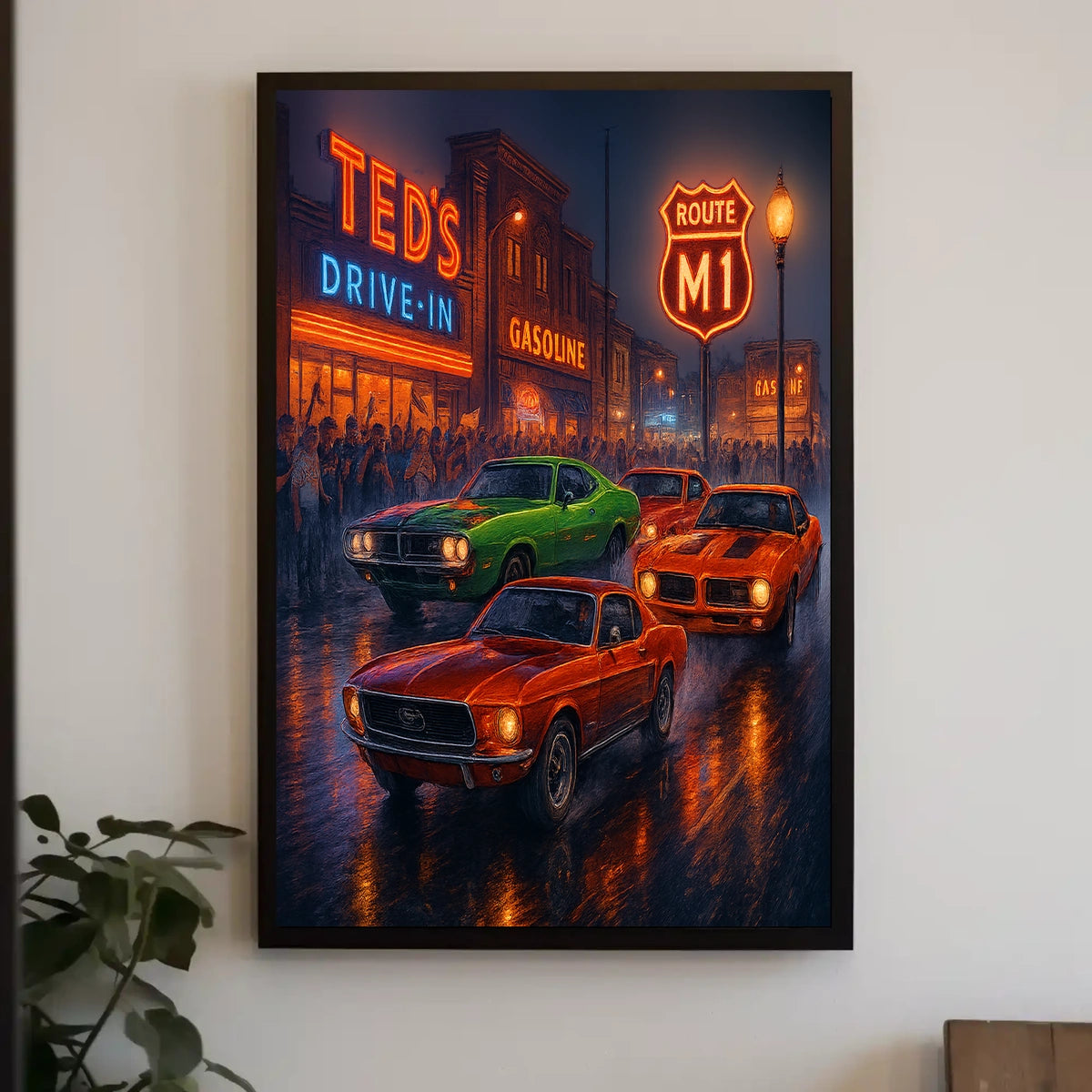 Classic Car Night on Route M1 Poster