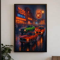 Classic Car Night on Route M1 Poster