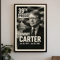 Jimmy Carter 39th President of the United States Digital Montaje Poster
