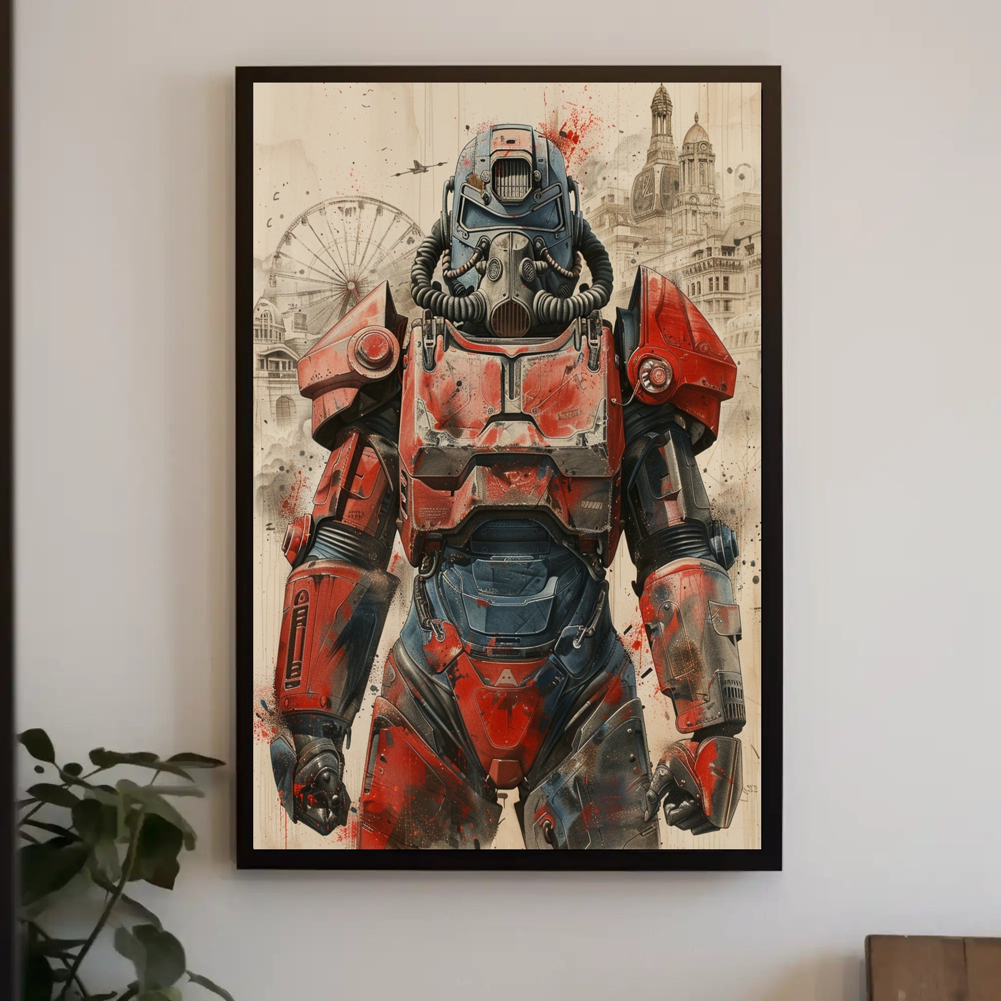 Retro-Futuristic Armor Poster PosterGoat