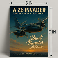 A-26 Invader Vintage WWII Aviation Art Poster