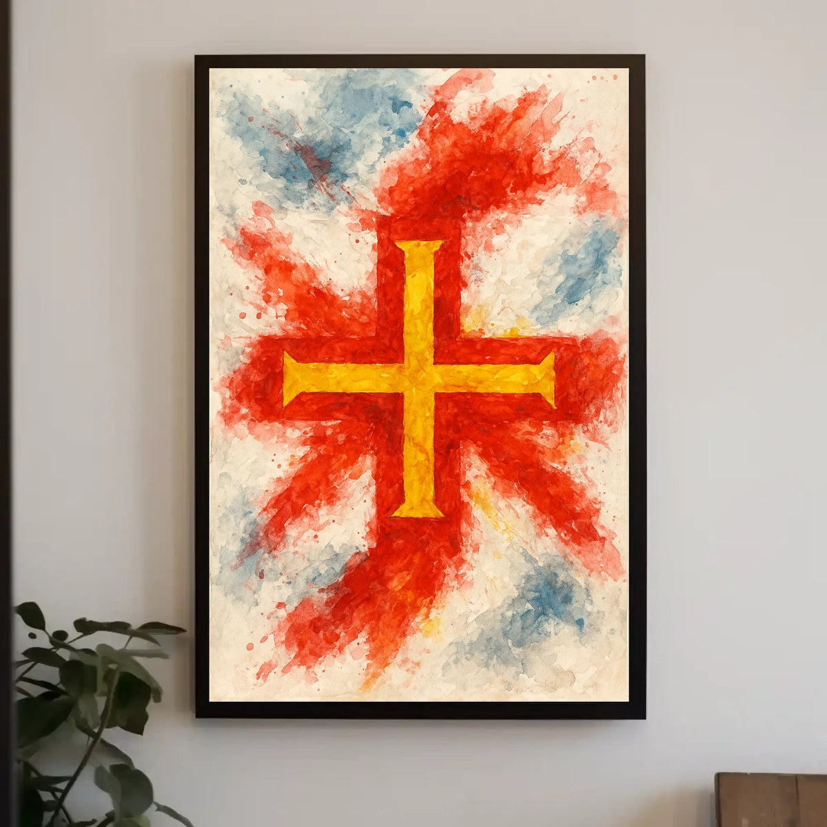 Vibrant Cross Abstract Poster