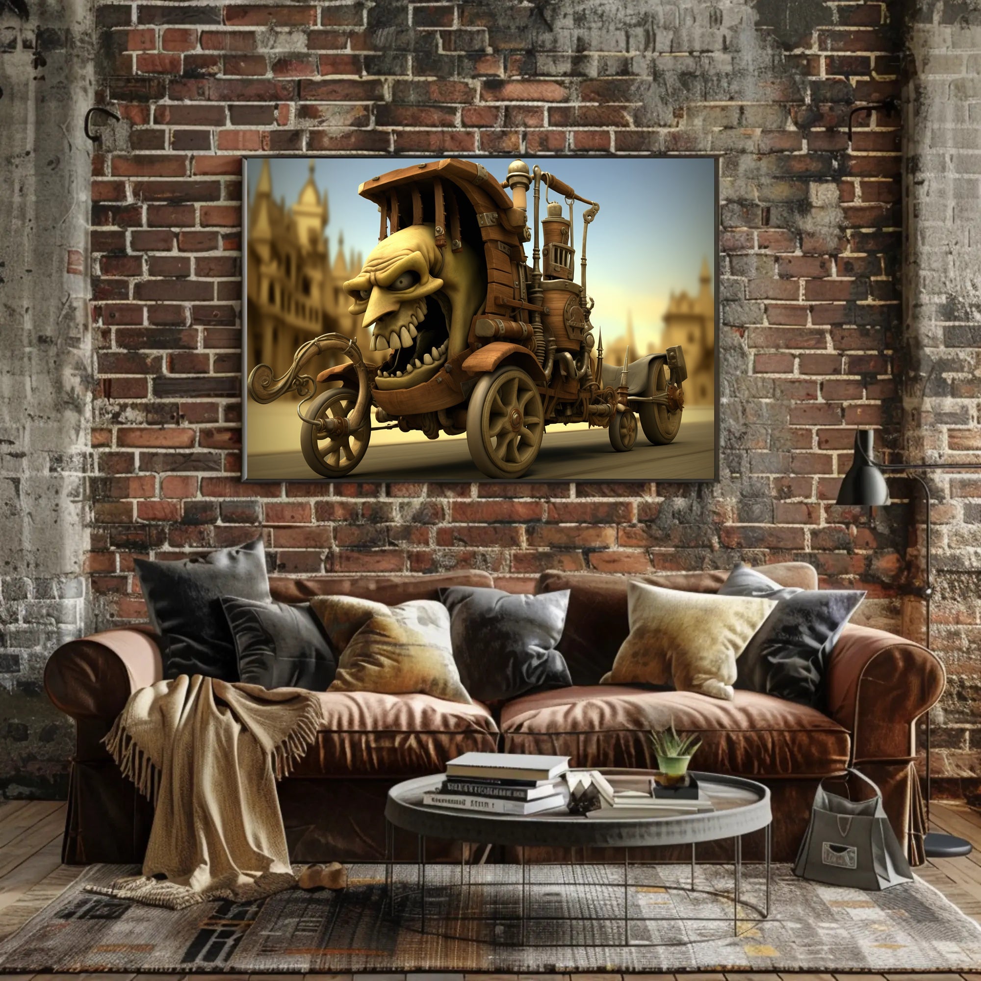 Fierce Steampunk Hybrid Vehicle Fantasy or Mythology Poster