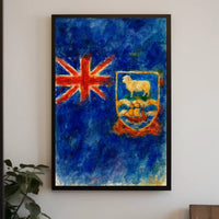 Falkland Islands Flag Watercolor Art Poster