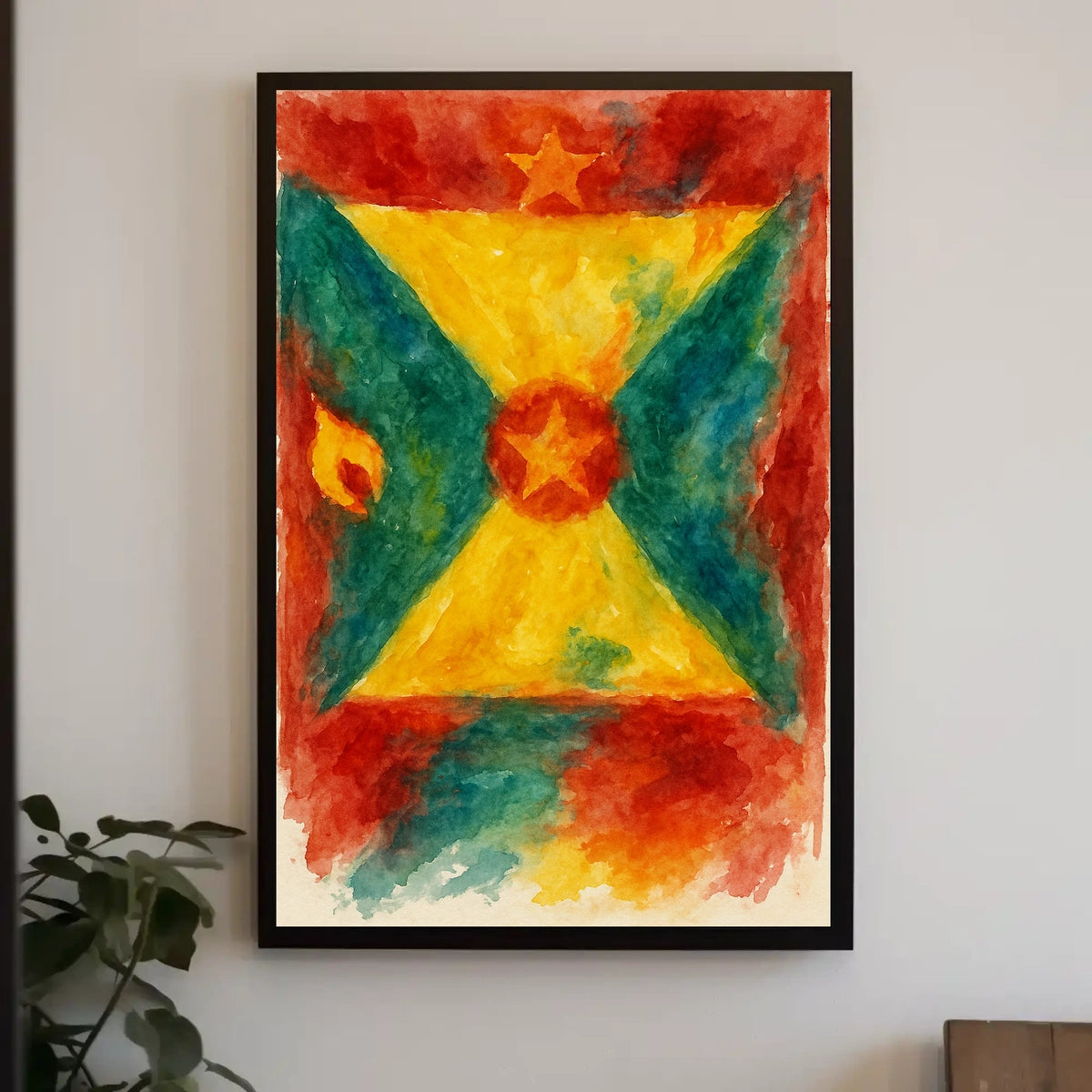 Vibrant Abstract Flag Poster