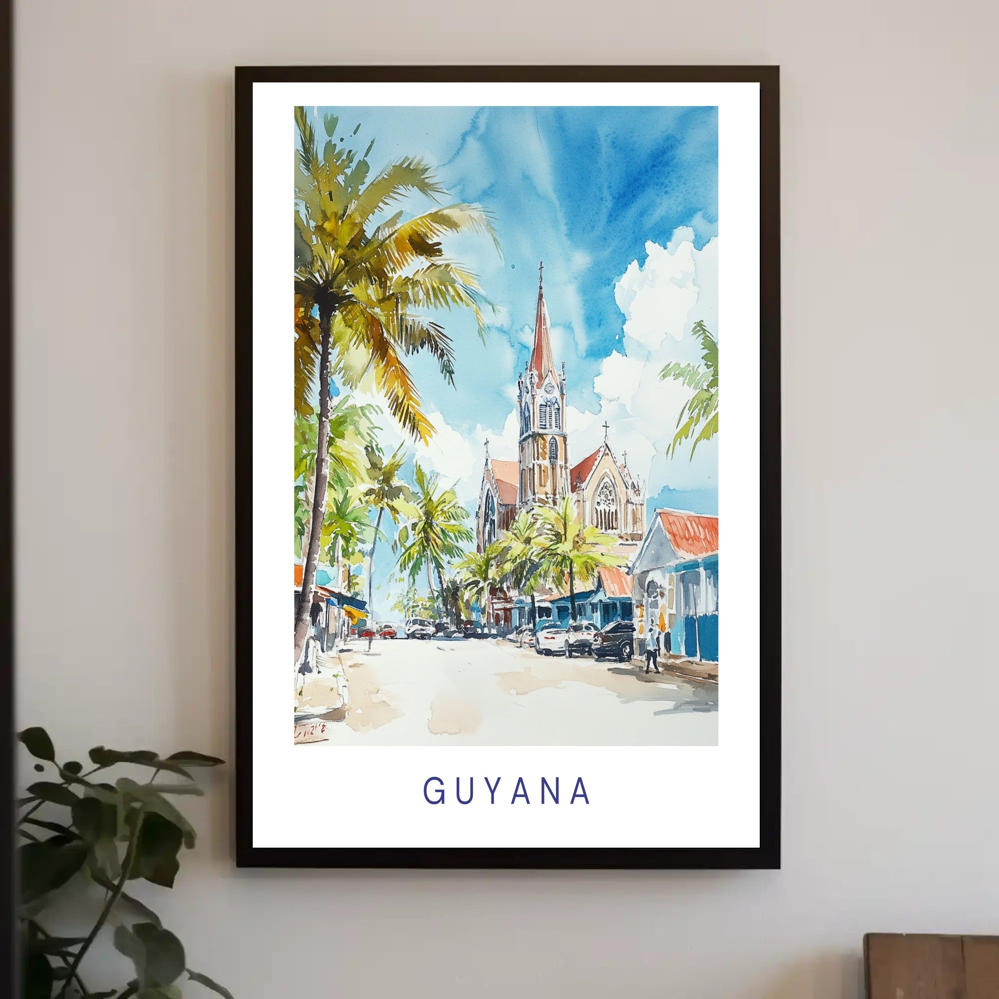 Vibrant Streets of Guyana Poster PosterGoat
