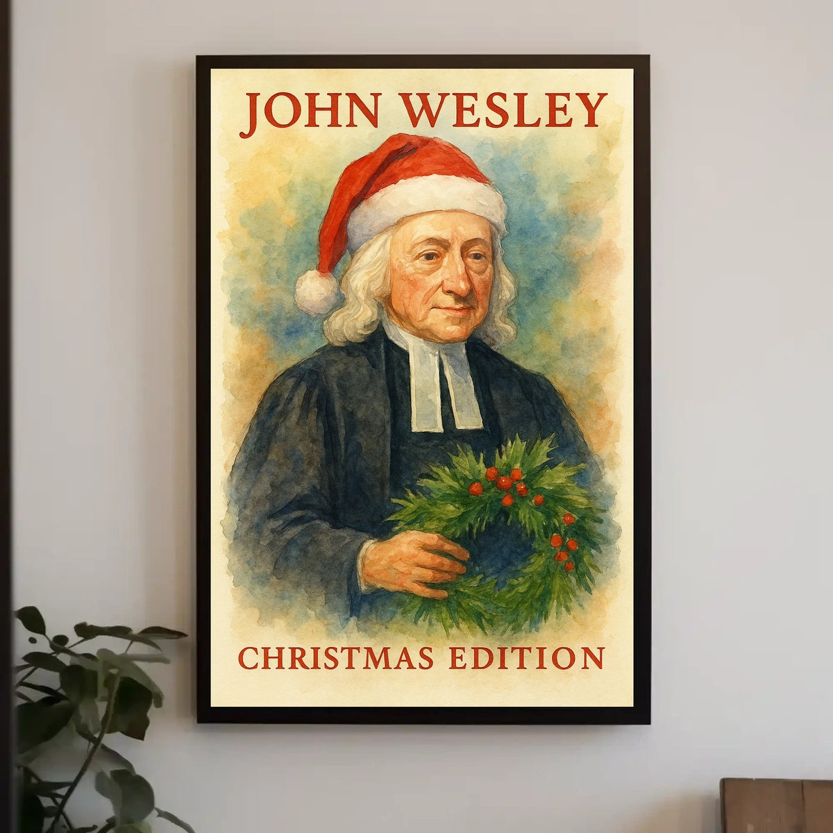 Stylized Christmas Historical Figure Portrait - Artistic Poster