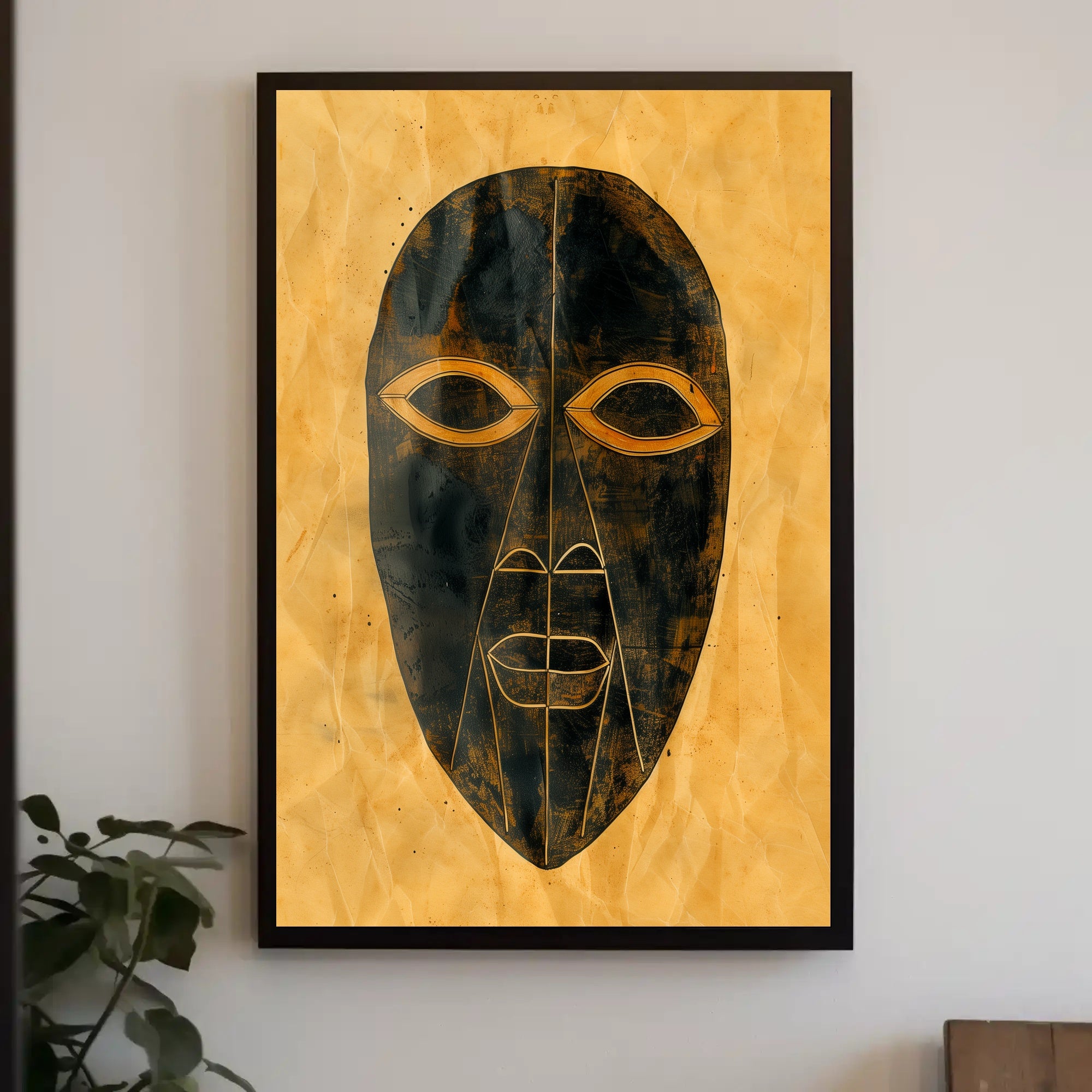 Abstract Mask Poster Modern Art Print Wall Art