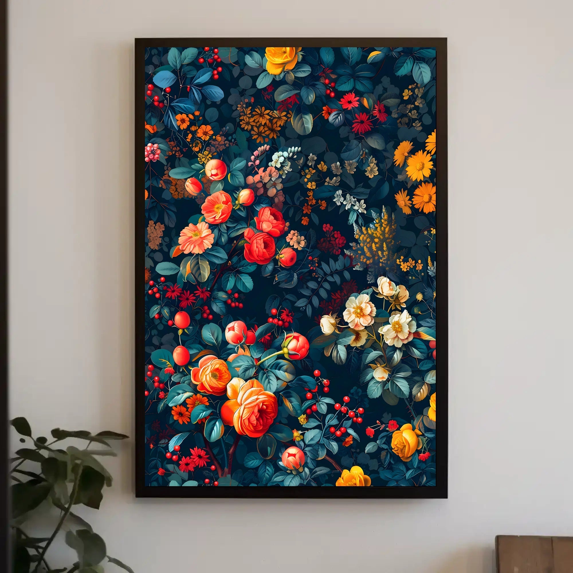 Vibrant Botanical Illustration Art Print: Abstract or Artistic Poster