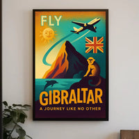 Gibraltar Adventure Vintage Art Travel Poster PosterGoat