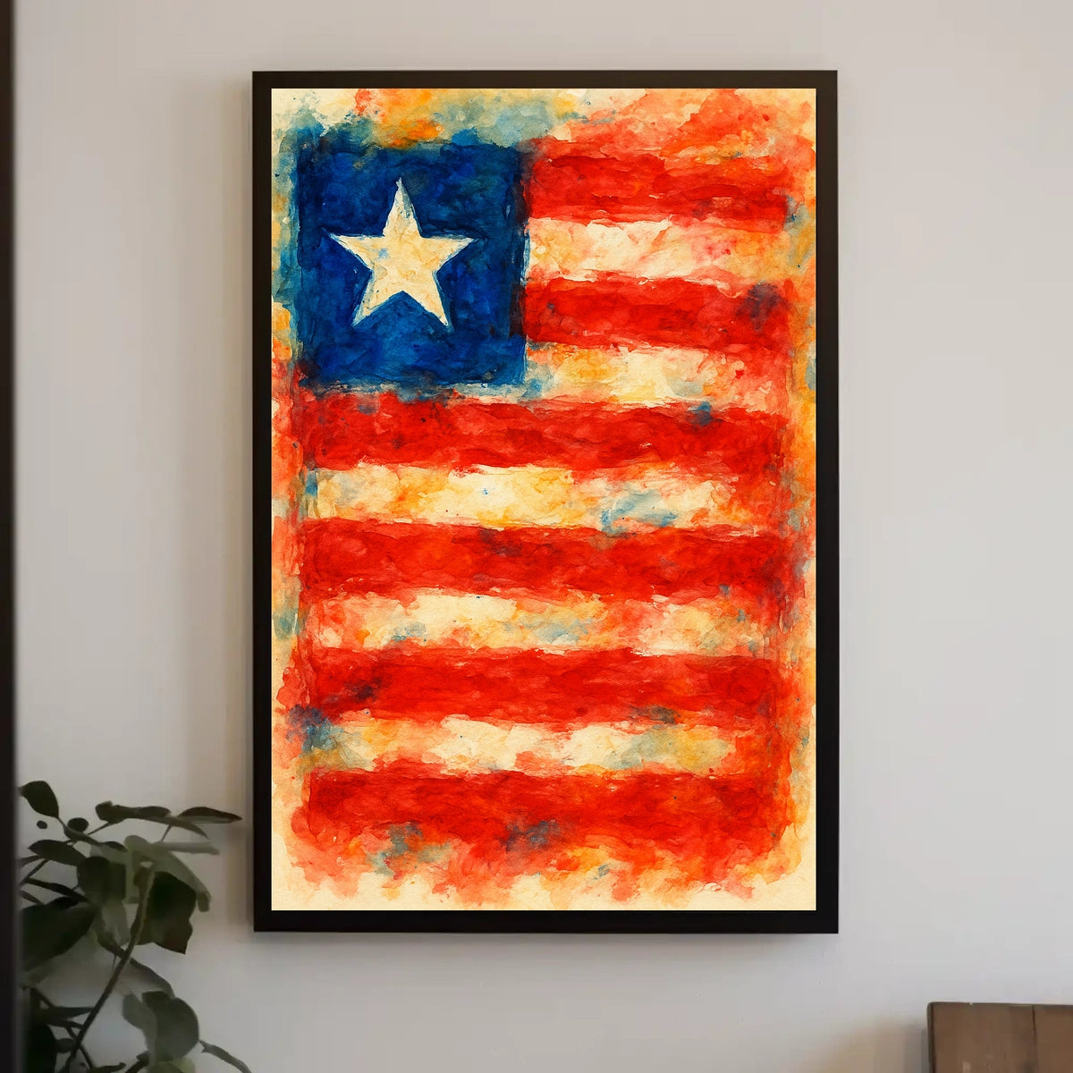 Abstract American Flag Poster