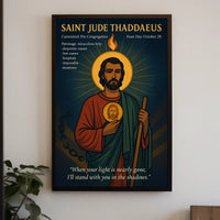 Saint Jude Inspirational Iconography Motivational or Quote Poster