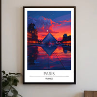 Louvre Pyramid Paris Cityscape Poster