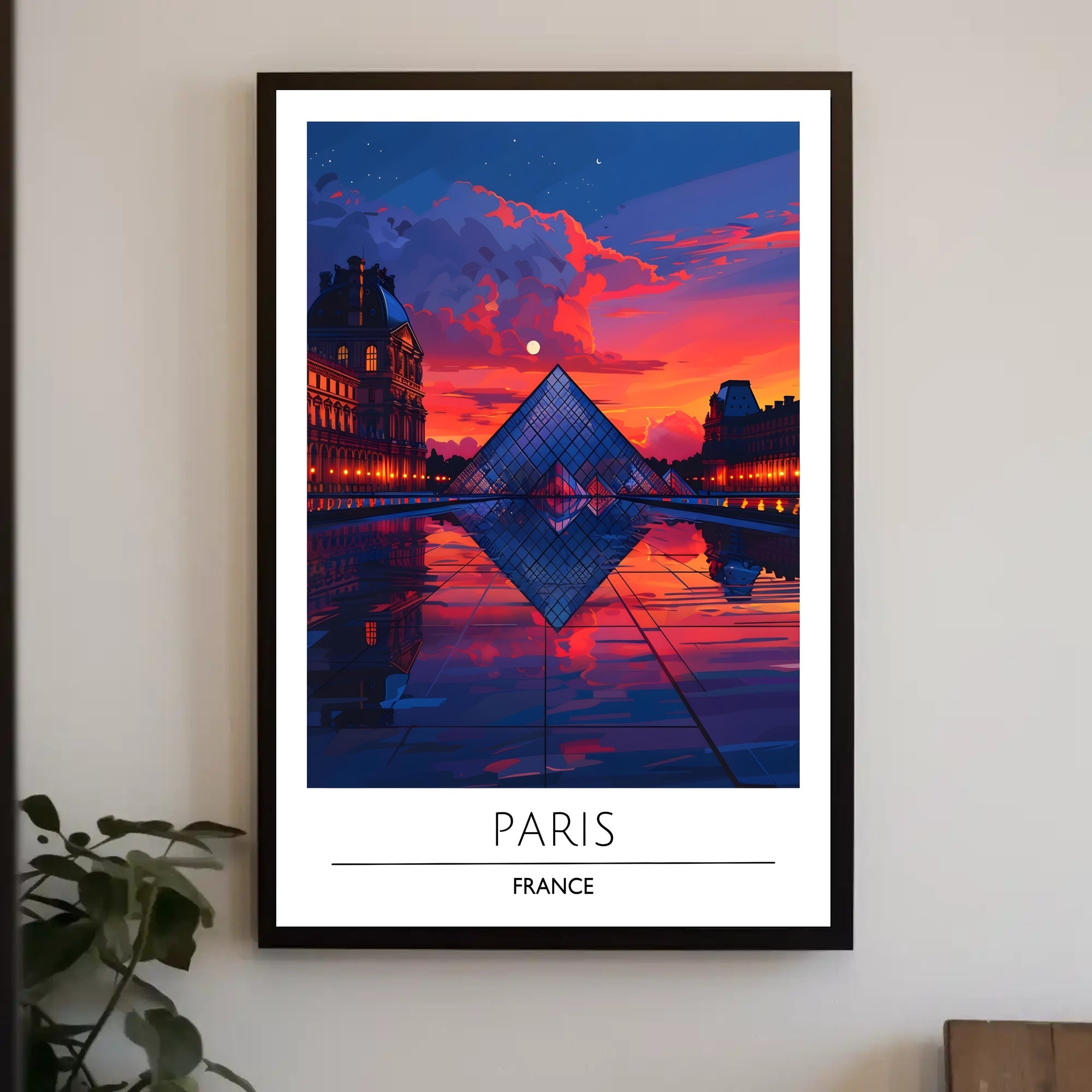 Louvre Pyramid Paris Cityscape Poster