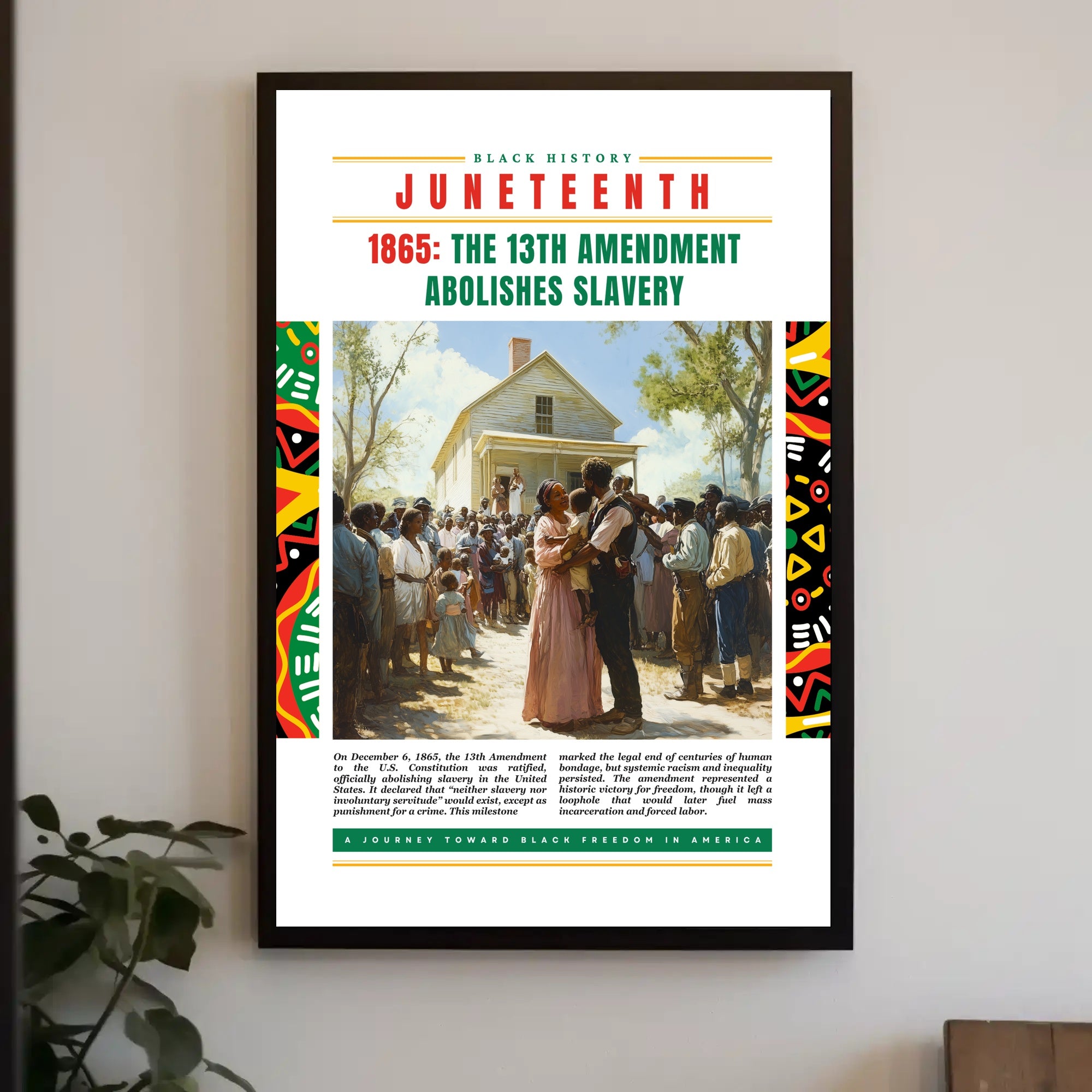 Commemorative Juneteenth Artwork: Cultural Heritage Poster