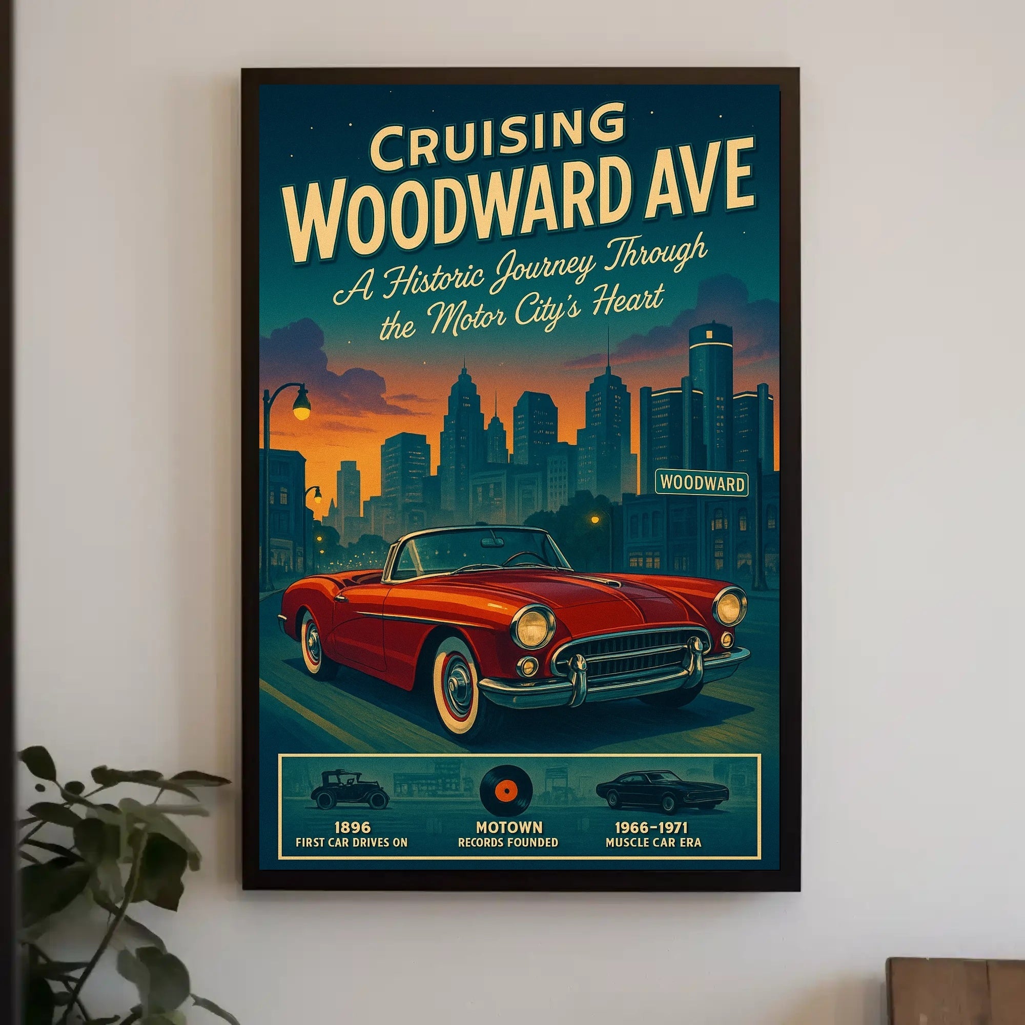 Cruisin' Woodward Ave Poster PosterGoat