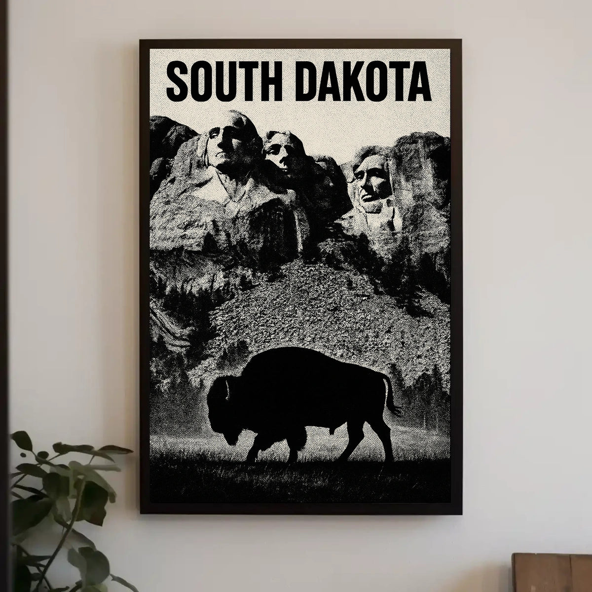 South Dakota Landmarks Poster