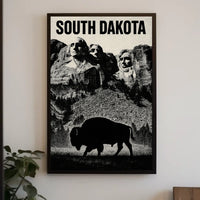 South Dakota Landmarks Poster