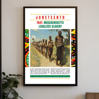 Black History Event: 1641 Slavery Legalization Educational Poster