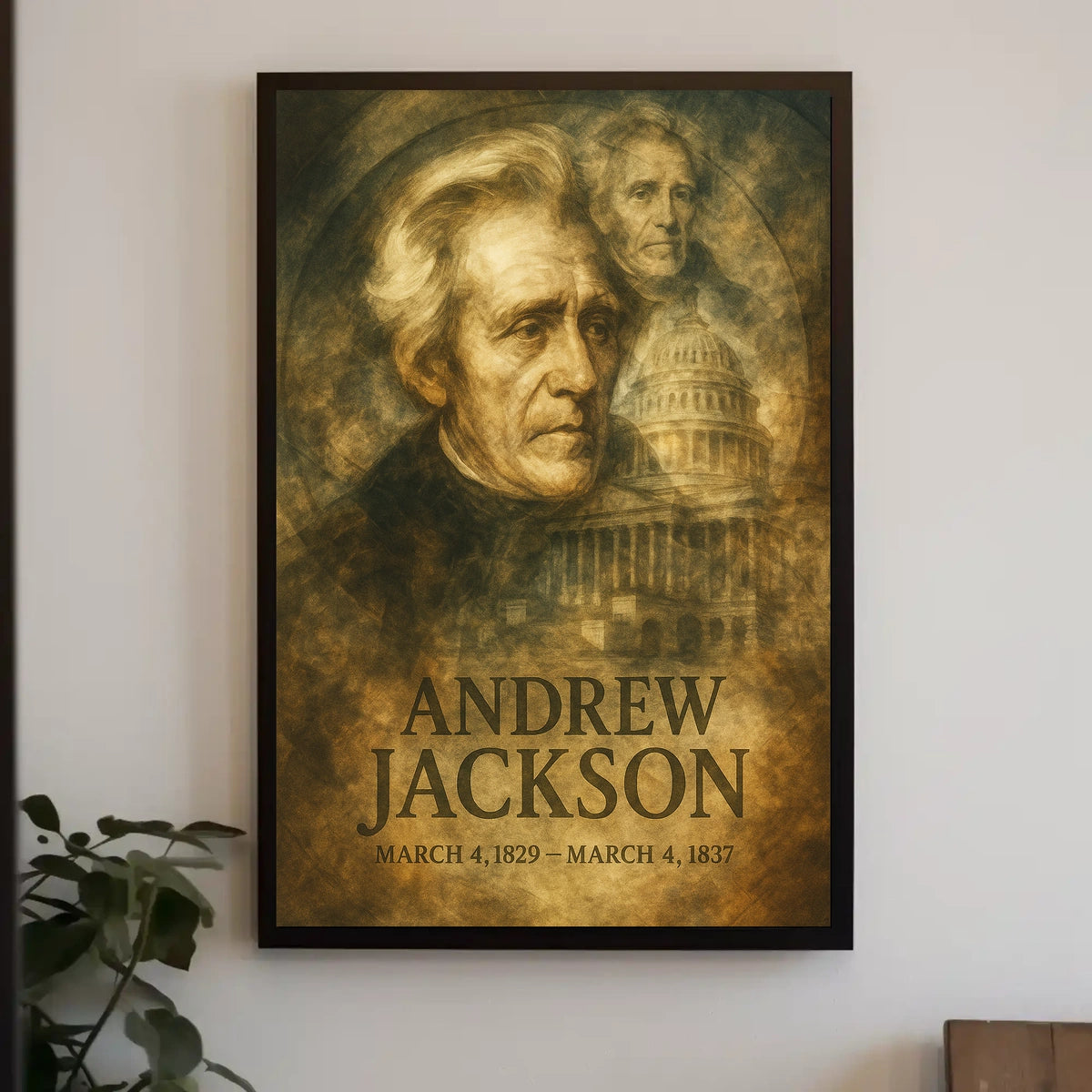 Andrew Jackson 7th President of the United States Double Exposure Poster