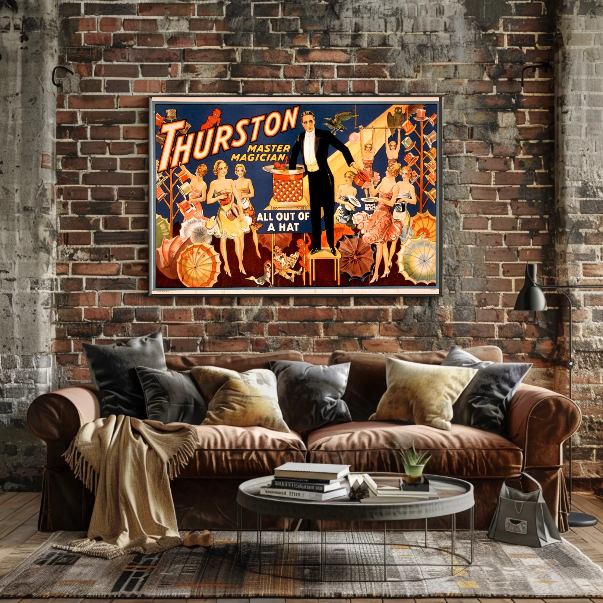 Thurston Master Magician Vintage Magic Show Artistic Poster