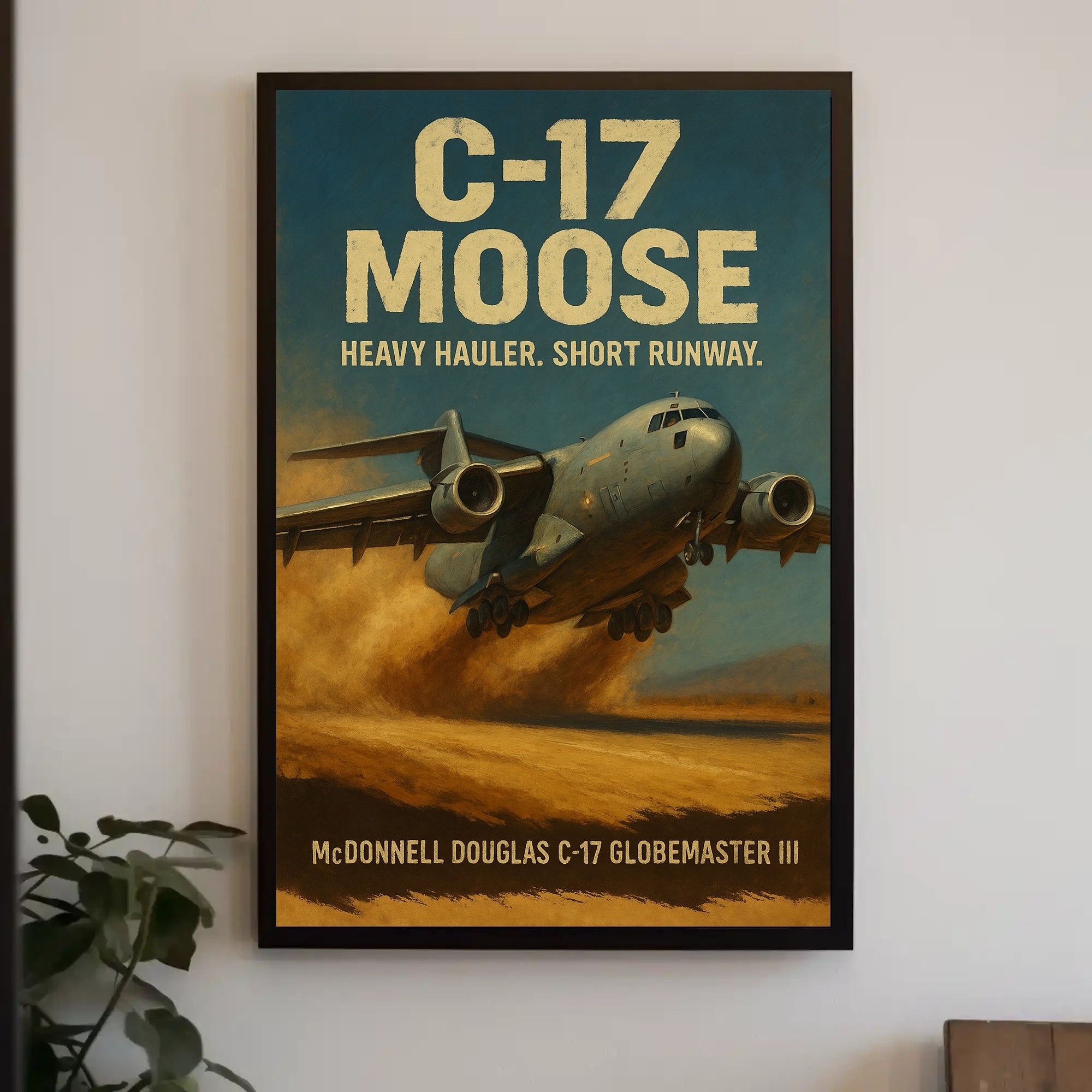 C-17 Globemaster III on Airfield Military Recruitment Poster