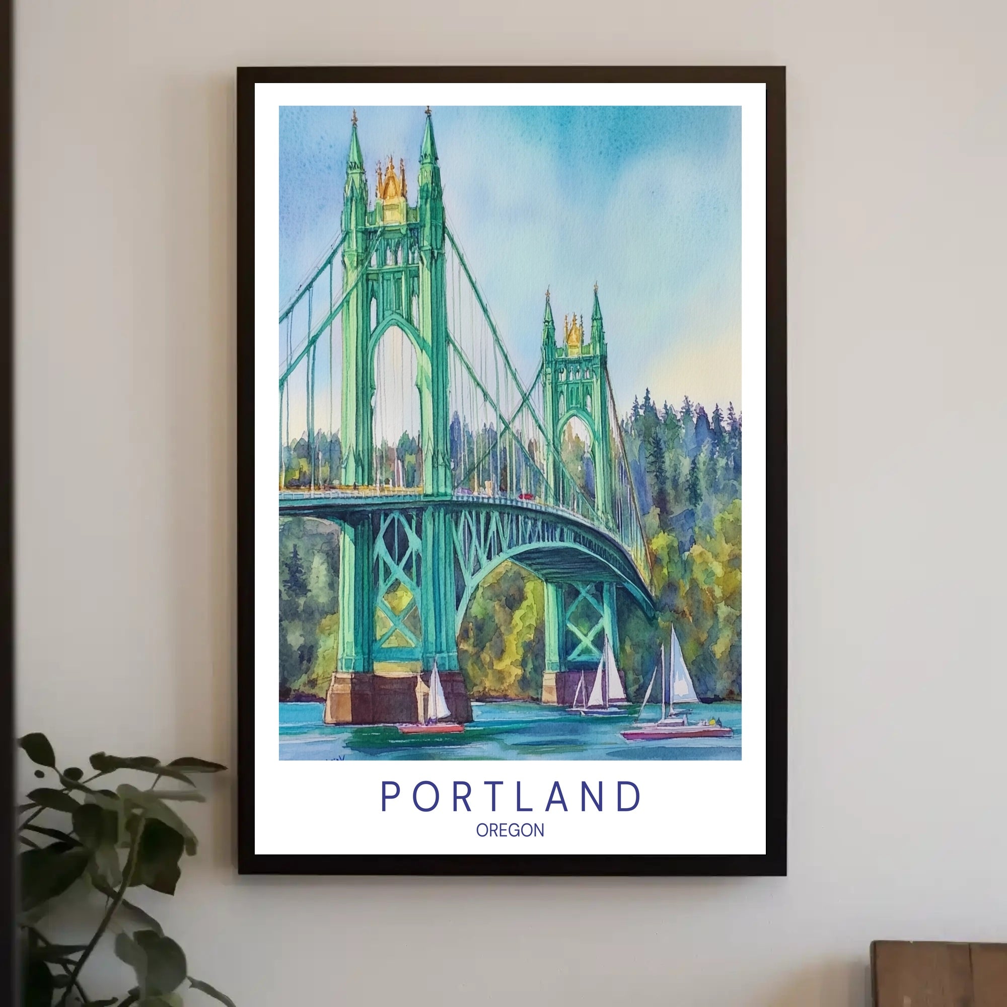 St. Johns Bridge in Portland Poster PosterGoat