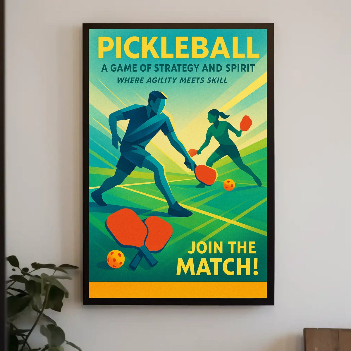 Pickleball A Game of Strategy and Spirit Poster