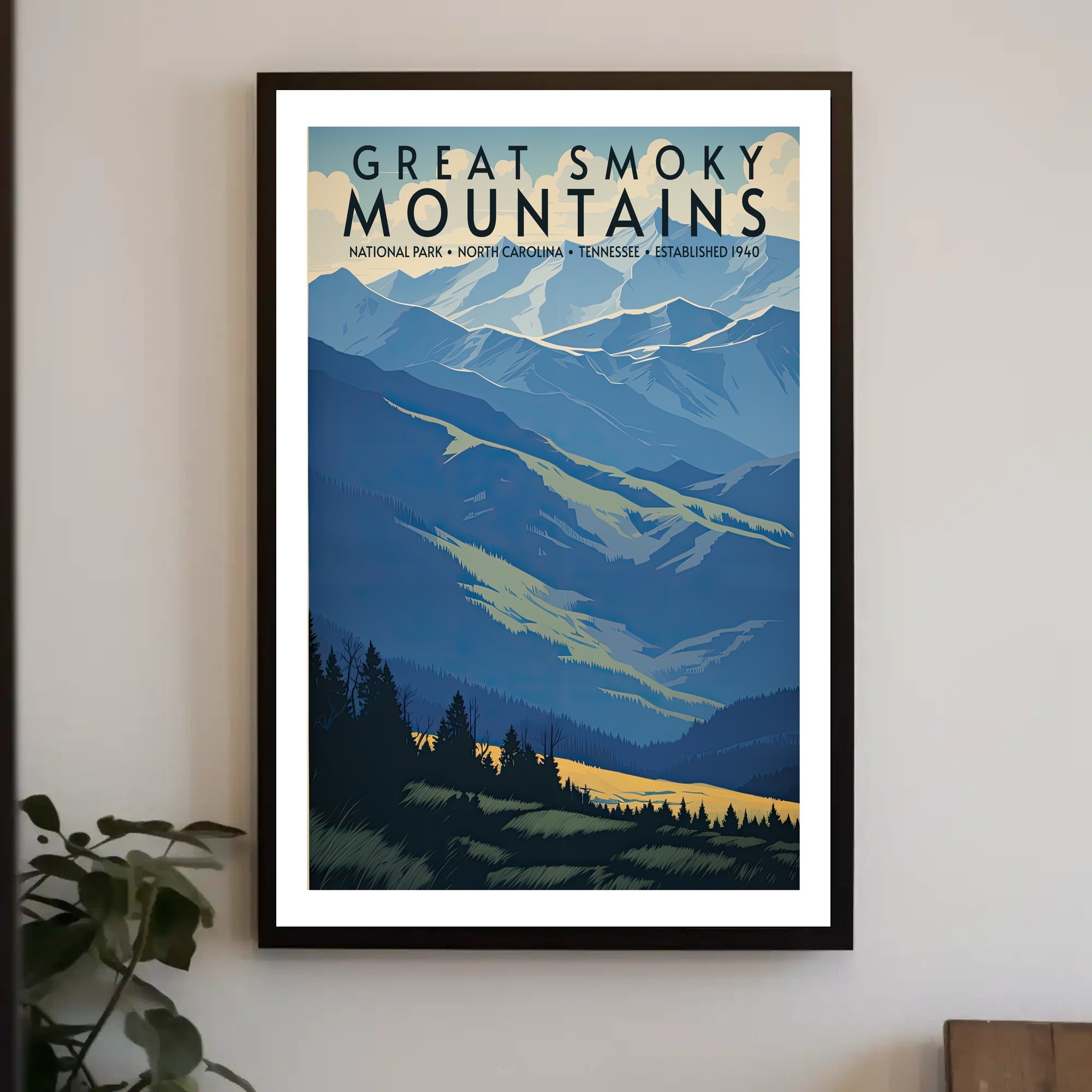 Great Smoky Mountains Scenic Poster Wall Art