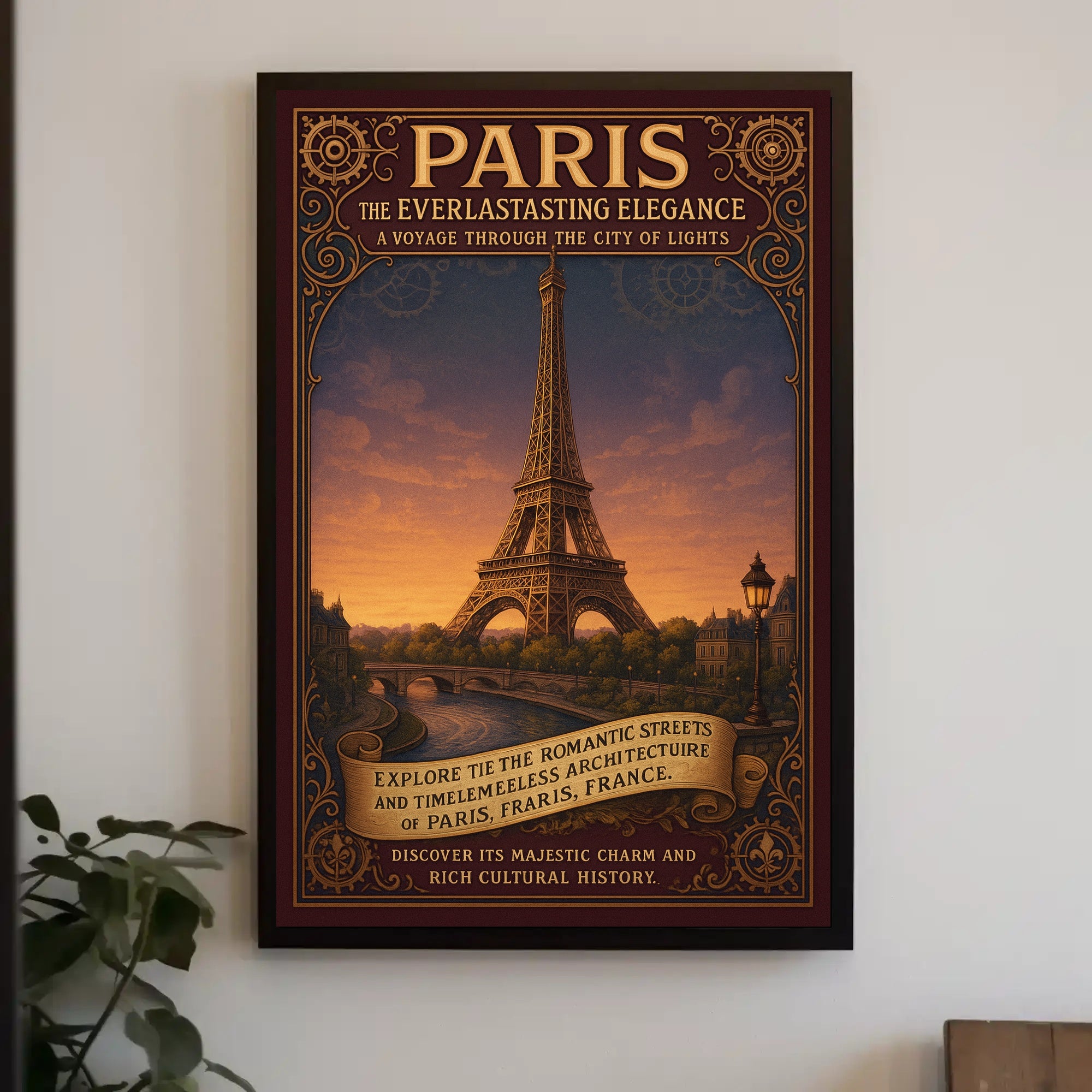 Parisian Elegance Vintage Travel Poster