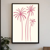 Abstract Palm Trees Minimalist Wall Art Print