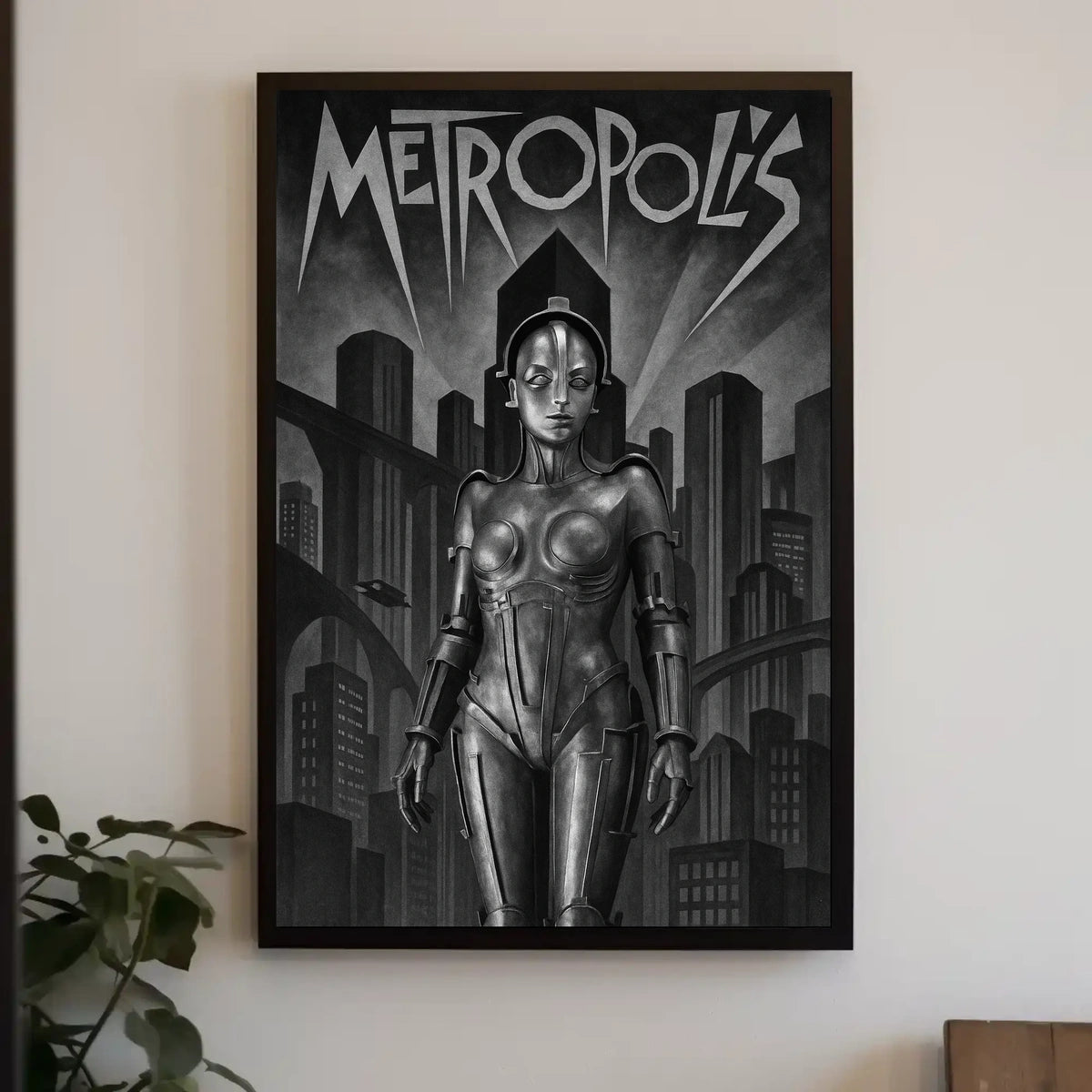 Iconic Robot Art Deco Futuristic Poster