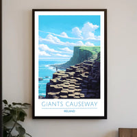 Giants Causeway Illustration Poster