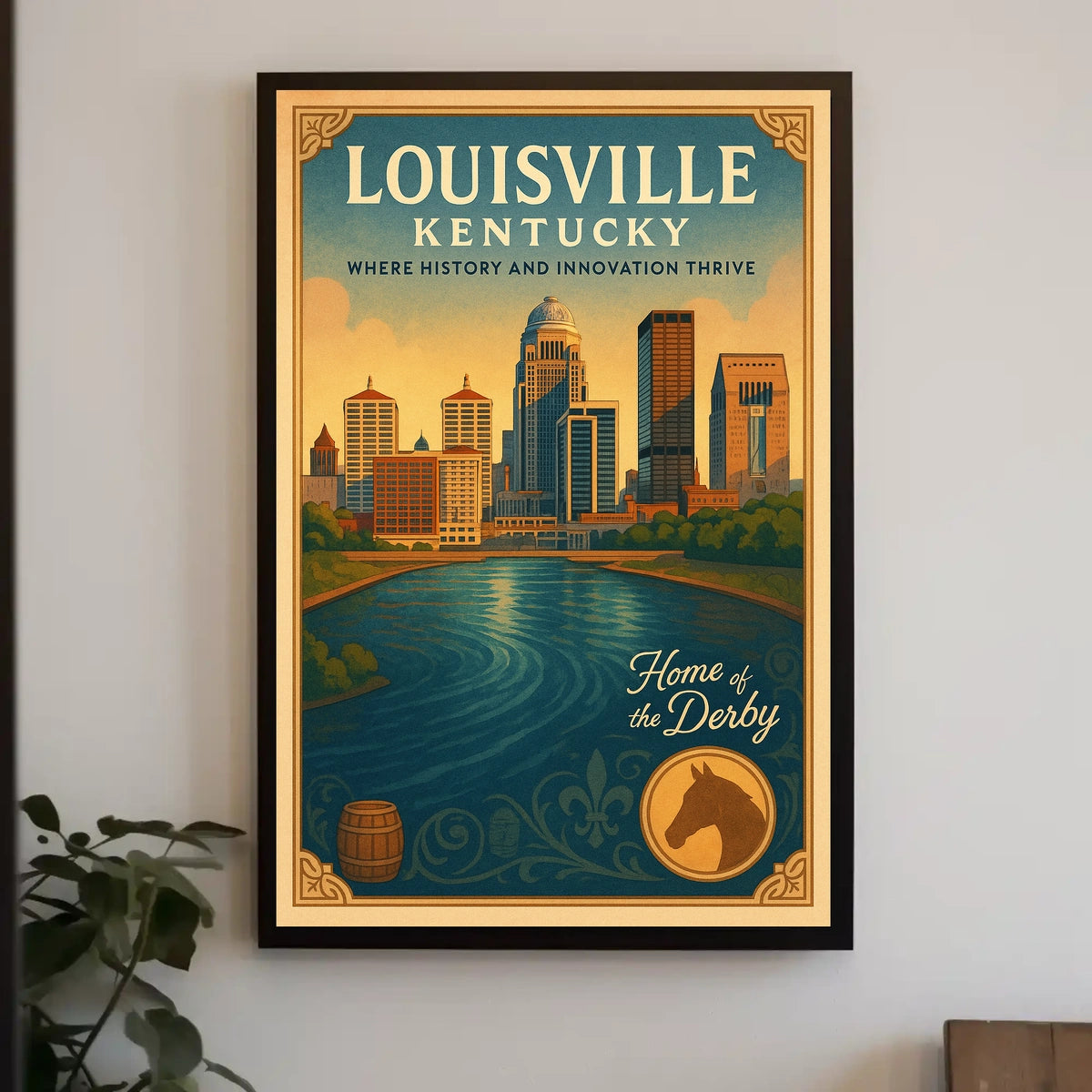 Louisville, Kentucky Where History and Innovation Thrive Poster