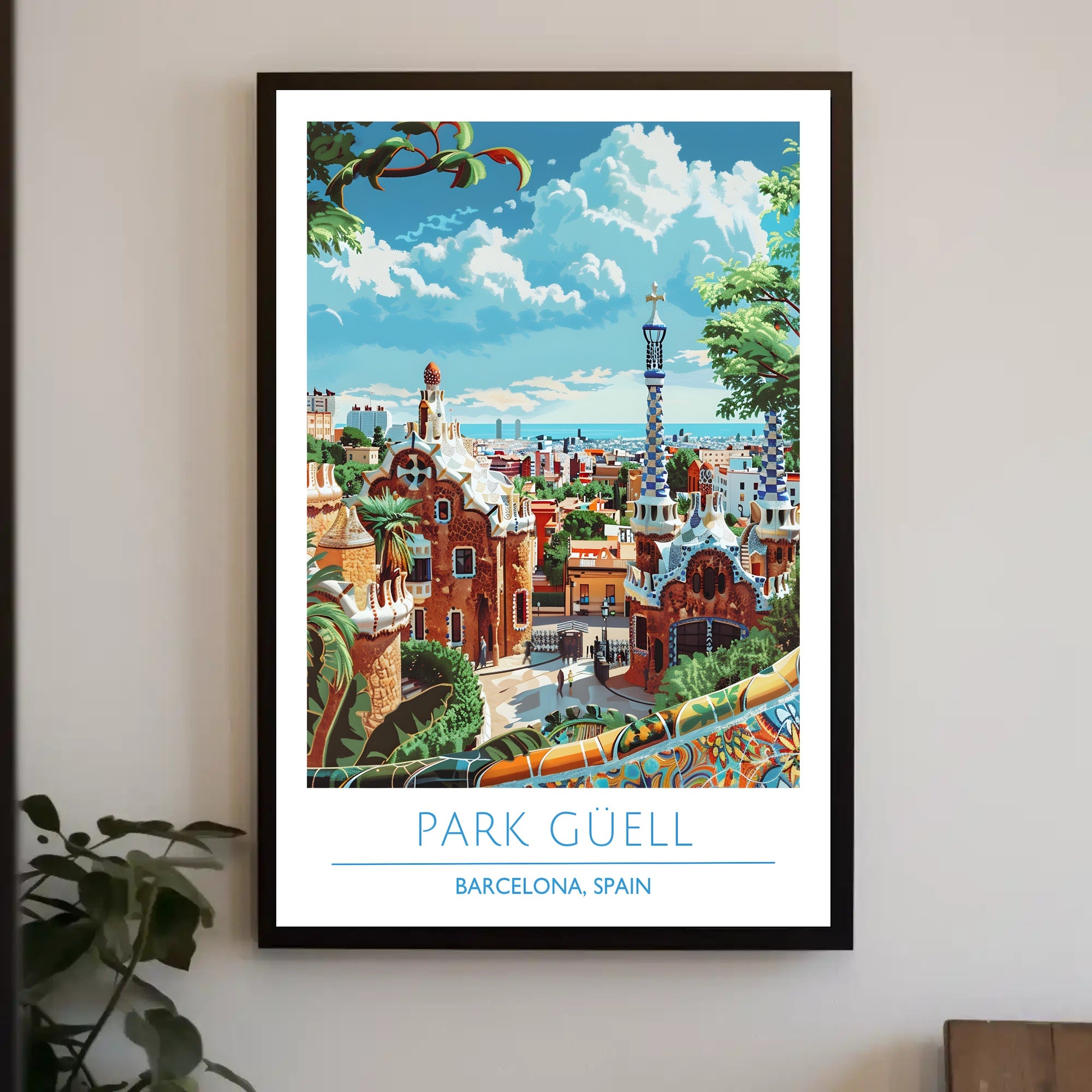 Park Güell Illustration Poster