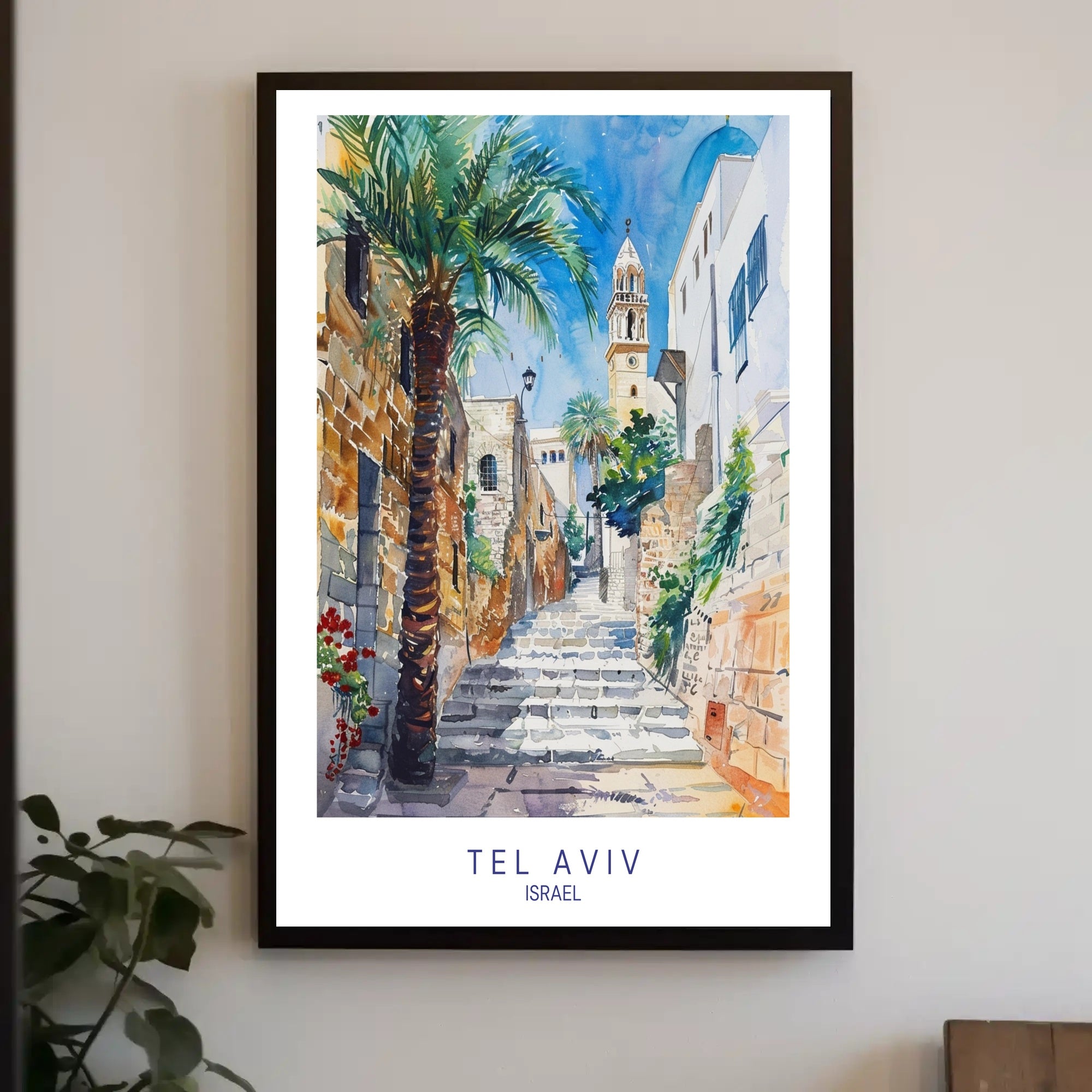 Tel Aviv Streetscape Poster PosterGoat