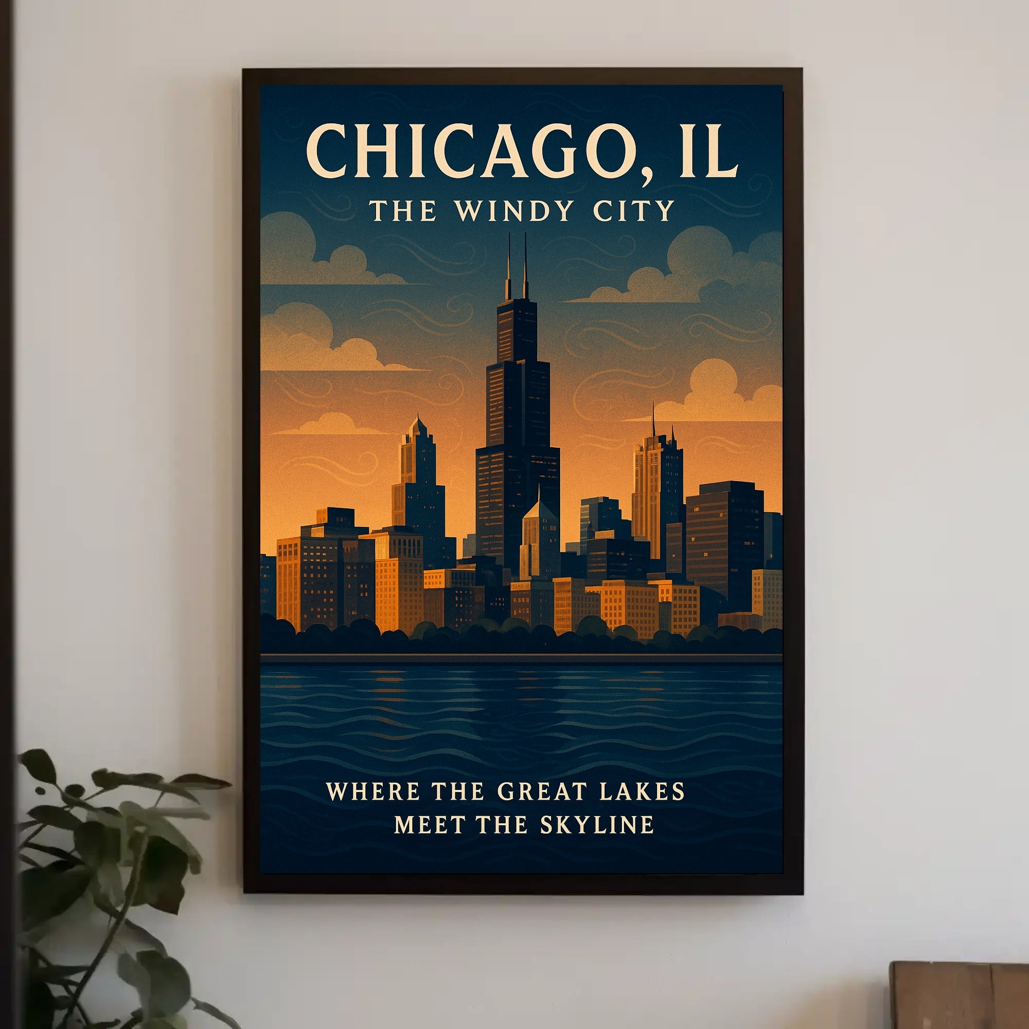 Chicago The Windy City Poster PosterGoat