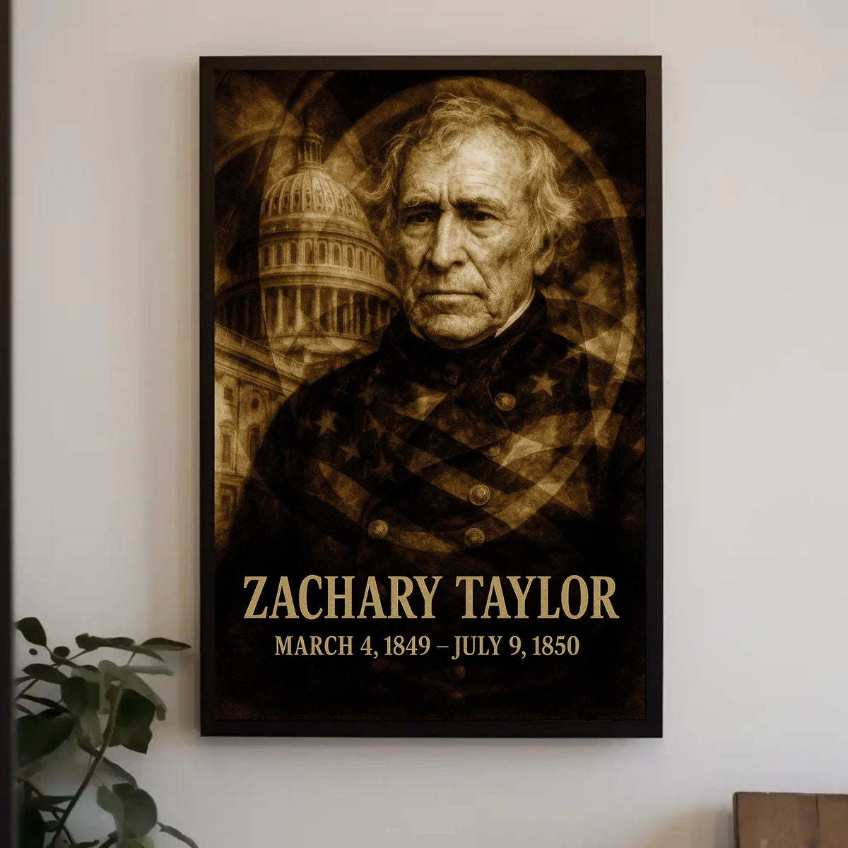 Zachary Taylor 12th President of the United States Double Exposure Poster