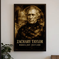 Zachary Taylor 12th President of the United States Double Exposure Poster