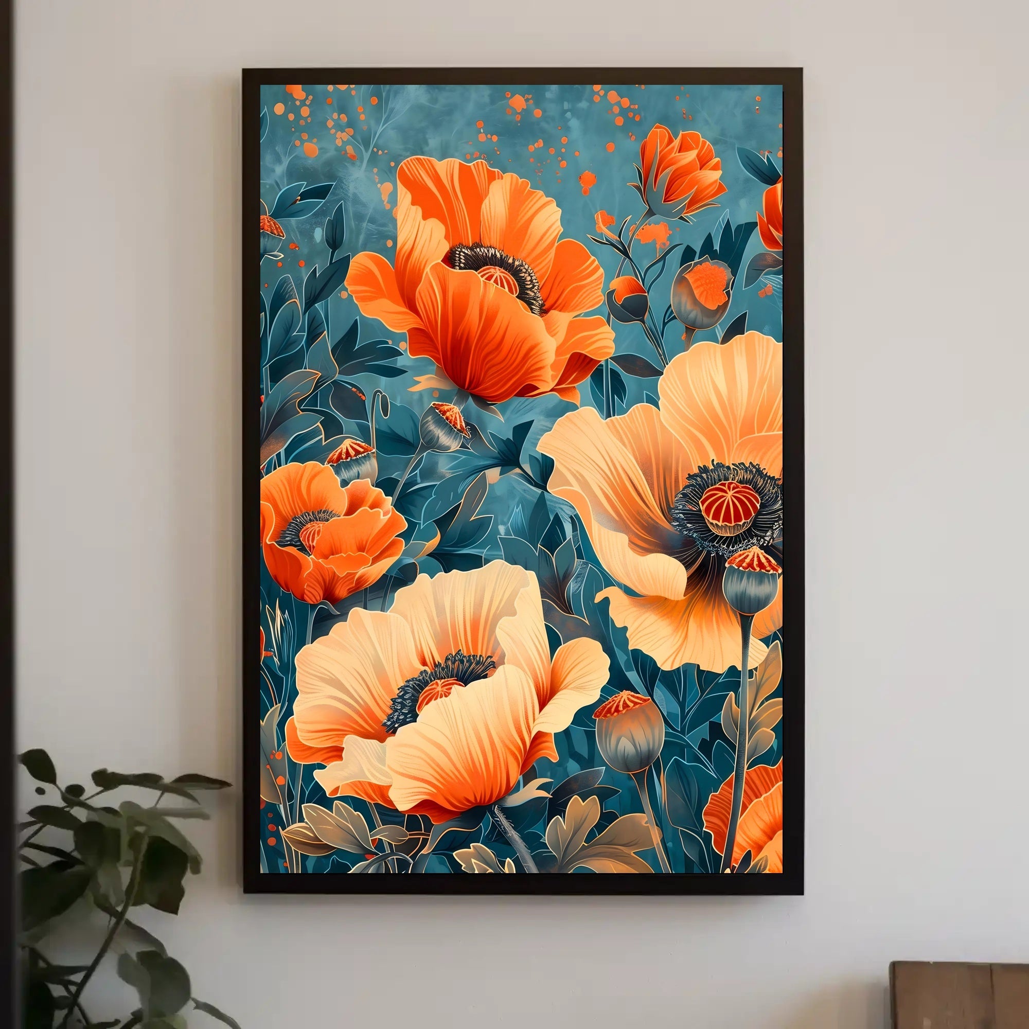 Vibrant Floral Symphony Wall Art Print